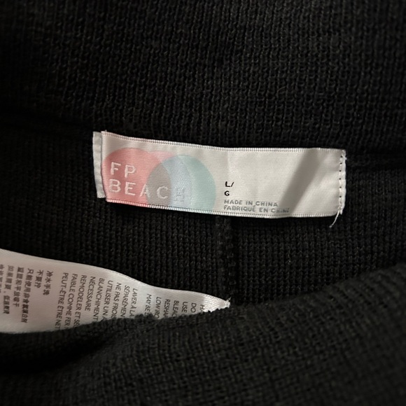 Free People Freya Sweater Set Pants Only - L - Black Charcoal Combo - Picture 4 of 4